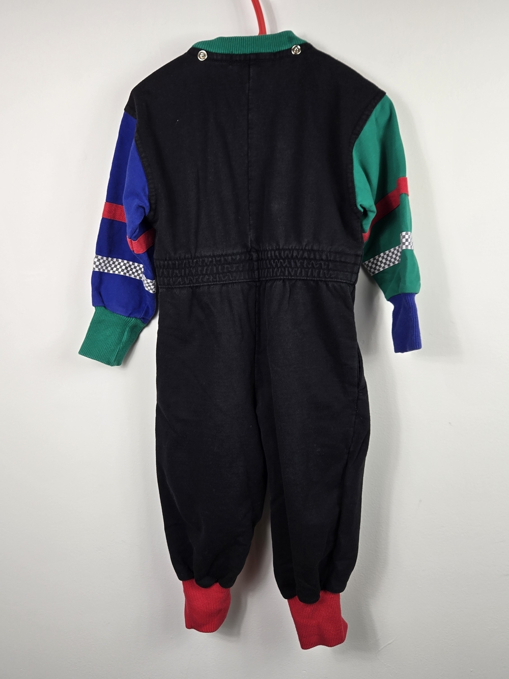 Vintage Gymboree Rainbow Tag Color Block Romper 2-3T 90s Retro Checkerboard - Picture 8 of 9